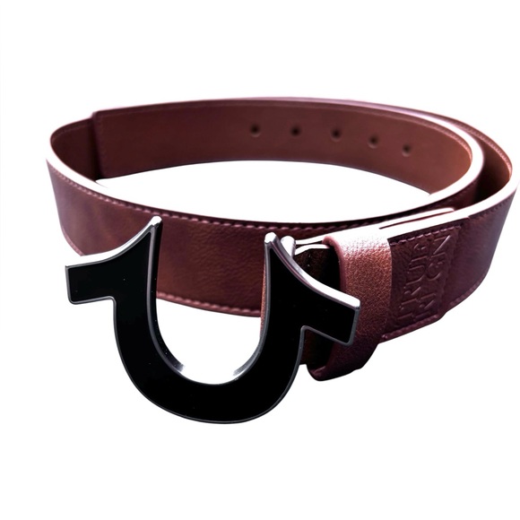 True Religion Other - Tru Religion Men’s Belt 36” Brown Leather Horseshoe buckle Western Y2K